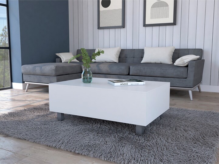 IGEMAN Rectangle Lift Top Coffee Table with Concealed Storage for iving