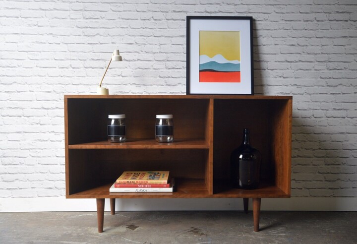 Etsy Cordial Credenza/Media Cabinet in Cherry - Teak Stain in Stock