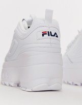 Thumbnail for your product : Fila Disruptor II platform wedge sneakers in white