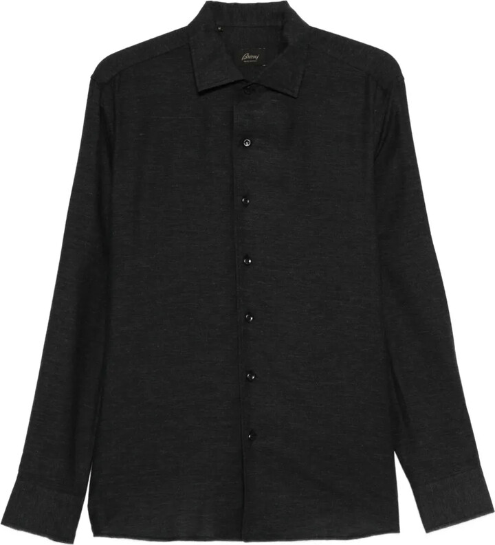 Brioni Long-Sleeve Button-Fastening Shirt