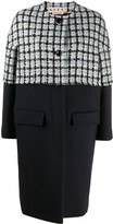 Thumbnail for your product : Marni Check-Print Detail Single-Breasted Coat
