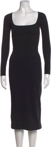 Gil Rodriguez Square Neckline Midi Length Dress