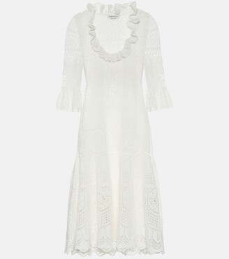 white cotton crochet dress