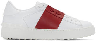 Valentino Valentino White and Red Open Sneakers