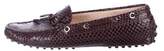Thumbnail for your product : Tod's Snakeskin Driving Loafers