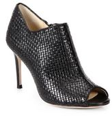 Thumbnail for your product : Cole Haan Annabel Woven Leather Open-Toe Ankle Boots