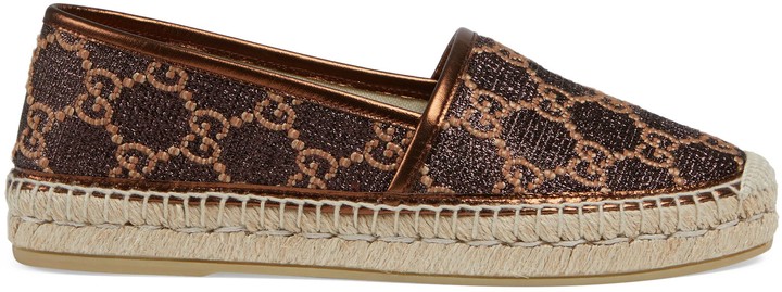 Women's heritage gg lamé espadrille Outlet