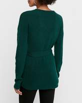 Thumbnail for your product : Express Wrap Front Sash Tie Tunic Sweater