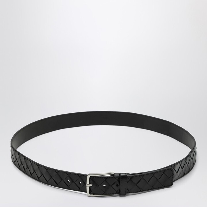 Bottega Veneta Black Inrecciato belt
