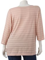 Thumbnail for your product : Croft & barrow ® lurex stripe tunic - women's plus size