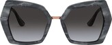 Thumbnail for your product : Dolce & Gabbana Eyewear Marbled Oversize Sunglasses