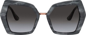 Dolce & Gabbana Eyewear Marbled Oversize Sunglasses