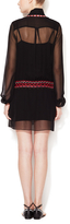 Thumbnail for your product : Haute Hippie Silk Chiffon Lace-Up Dress