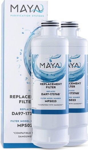Maya MAYAReplacementSamsungRefrigeratorWaterFilter2pk-MPS223:SumsungWaterFilterReplacement,Blue&White,6-MonthWarranty