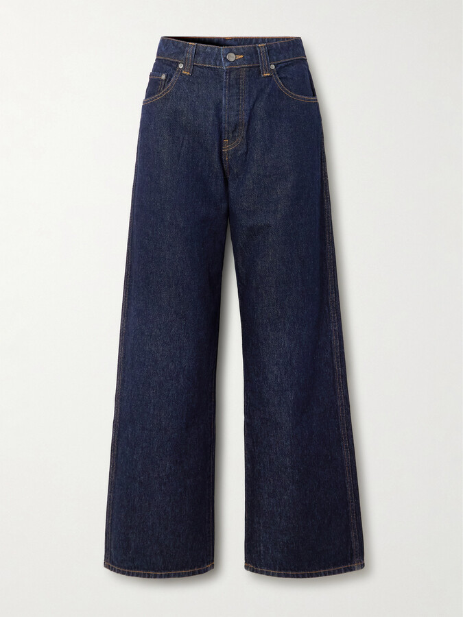 KHAITE Winslow Mid-rise Wide-leg Jeans - Blue