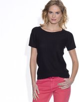 Thumbnail for your product : La Redoute LA Pure Cotton Round Neck Sweater with Short Rolled Sleeves