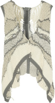 Thumbnail for your product : Rick Owens Draped open-knit cotton cardigan