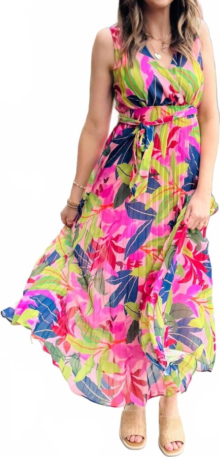 Sleeveless Dress In Teaberry
