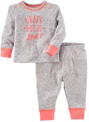 Osh Kosh Oshkosh Bgosh Baby What's Not to Love?" Heart-Print Top & Pants Set