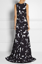 Thumbnail for your product : Thakoon Lace-paneled floral-print cady gown