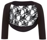 Thumbnail for your product : New Look Inspire Black Lace Back Shrug