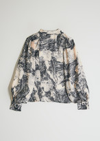 Thumbnail for your product : Farrow Women's Marceline Printed Top in Mauve/Black, Size Medium | Silk