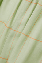 Thumbnail for your product : MATIN Bermuda Checked Cotton-voile Shorts - Green