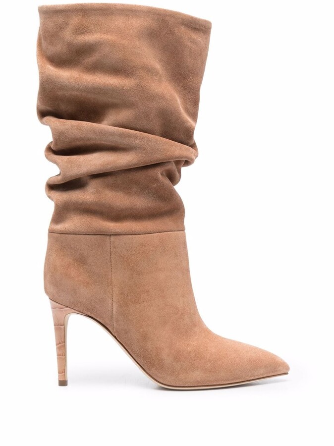 ruched ankle boots