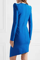Thumbnail for your product : Thierry Mugler Asymmetric Stretch-knit Dress - Cobalt blue