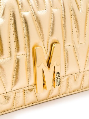 Moschino Quilted Monogram Shoulder Bag