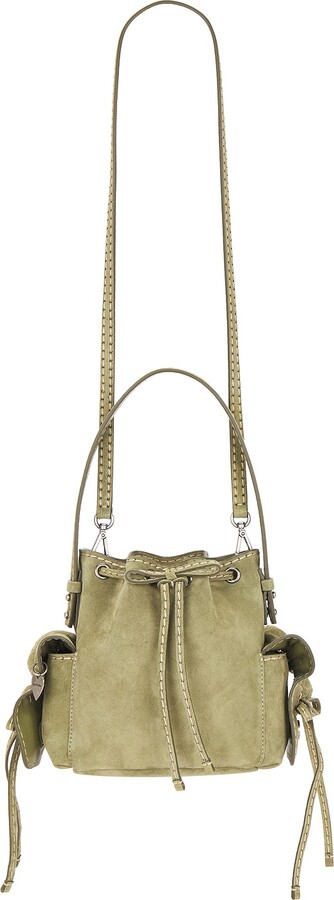 Acne Studios Multipocket Mini Bucket Bag in Sage