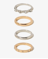 Thumbnail for your product : Forever 21 Rhinestoned Rope Ring Set
