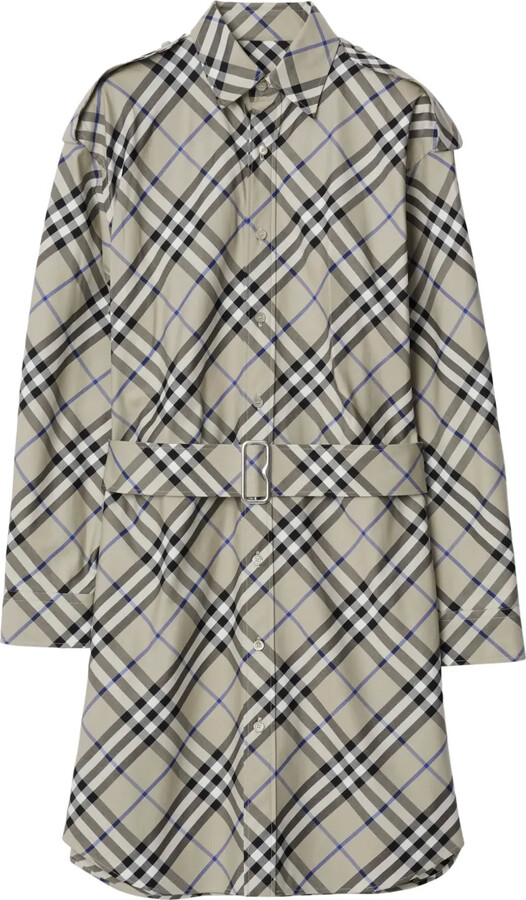Burberry Vintage Check-print cotton shirt dress