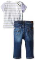 Thumbnail for your product : 7 For All Mankind Kids Floral Ruffle Tunic and Skinny Jeans (Infant)