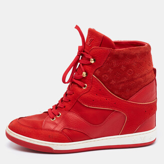 Louis Vuitton Red Suede and Calf Hair Run Away Sneakers Size 38.5 Louis  Vuitton | The Luxury Closet