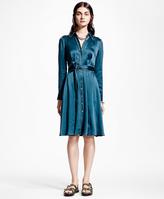 Thumbnail for your product : Brooks Brothers Silk Charmeuse Shirt Dress