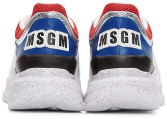 MSGM White Never Look Back Sneakers