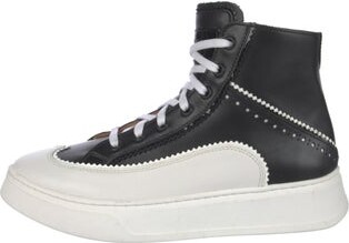 The Office of Angela Scott Leather Colorblock Pattern Sneakers
