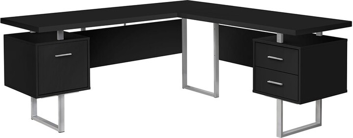 VL SERIES  72x78 L-Shaped Freestanding Desk with Glass Top - Office  Furniture Warehouse