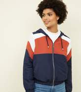 Thumbnail for your product : New Look Colour Block Fleece Lined Windbreaker