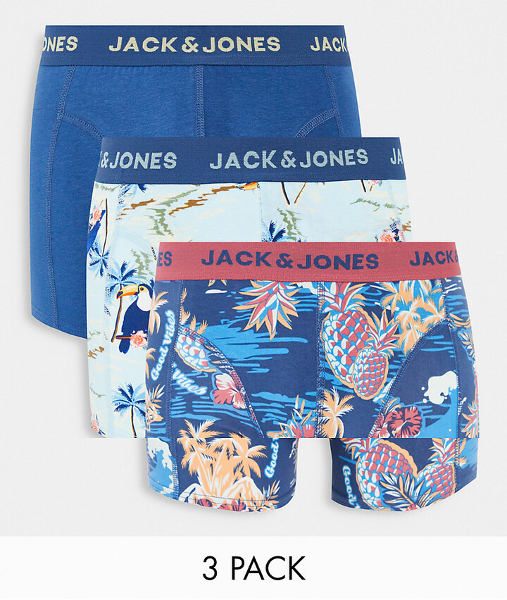 Jack and Jones Sense Trunks - Pack of 3 - ShopStyle Boxers
