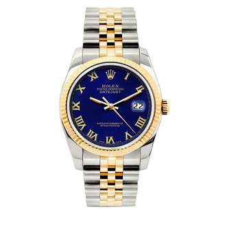 Rolex Vintage Datejust 36mm Blue gold and steel Watches