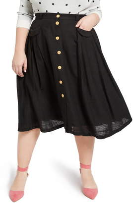 ModCloth Pleat Midi Skirt