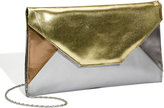 Thumbnail for your product : Top Choice Metallic Colorblock Envelope Clutch
