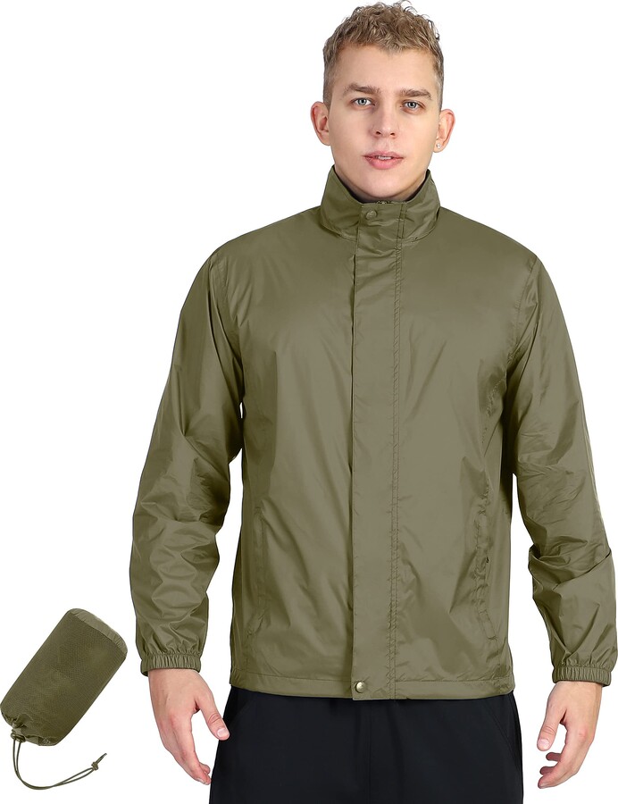 Descente Mens Packable Lightweight Water Repellent Hoodie Jacket