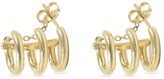 Thumbnail for your product : BONDEYE JEWELRY 14kt Yellow Gold Three-Hoop Cuff Earrings
