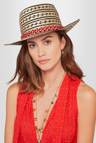 Thumbnail for your product : Yosuzi Falling Star Pompom-embellished Woven Straw Sunhat - Beige