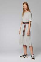 Thumbnail for your product : BOSS Short-sleeved dress with striped logo belt