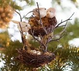 Thumbnail for your product : Pottery Barn Glitter Birds Nest Ornament