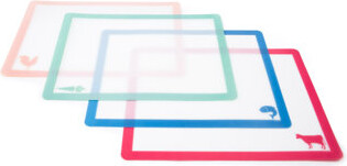 Fox Run Brands Chop Chop Flexible Cutting Boards, Plastic, Set of 4